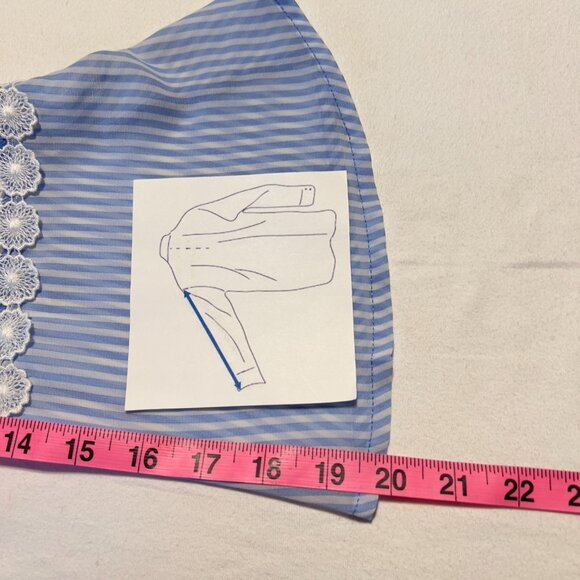 💙Self Esteem Romantic Lace & Stripe Blouse size XL - Picture 10 of 10